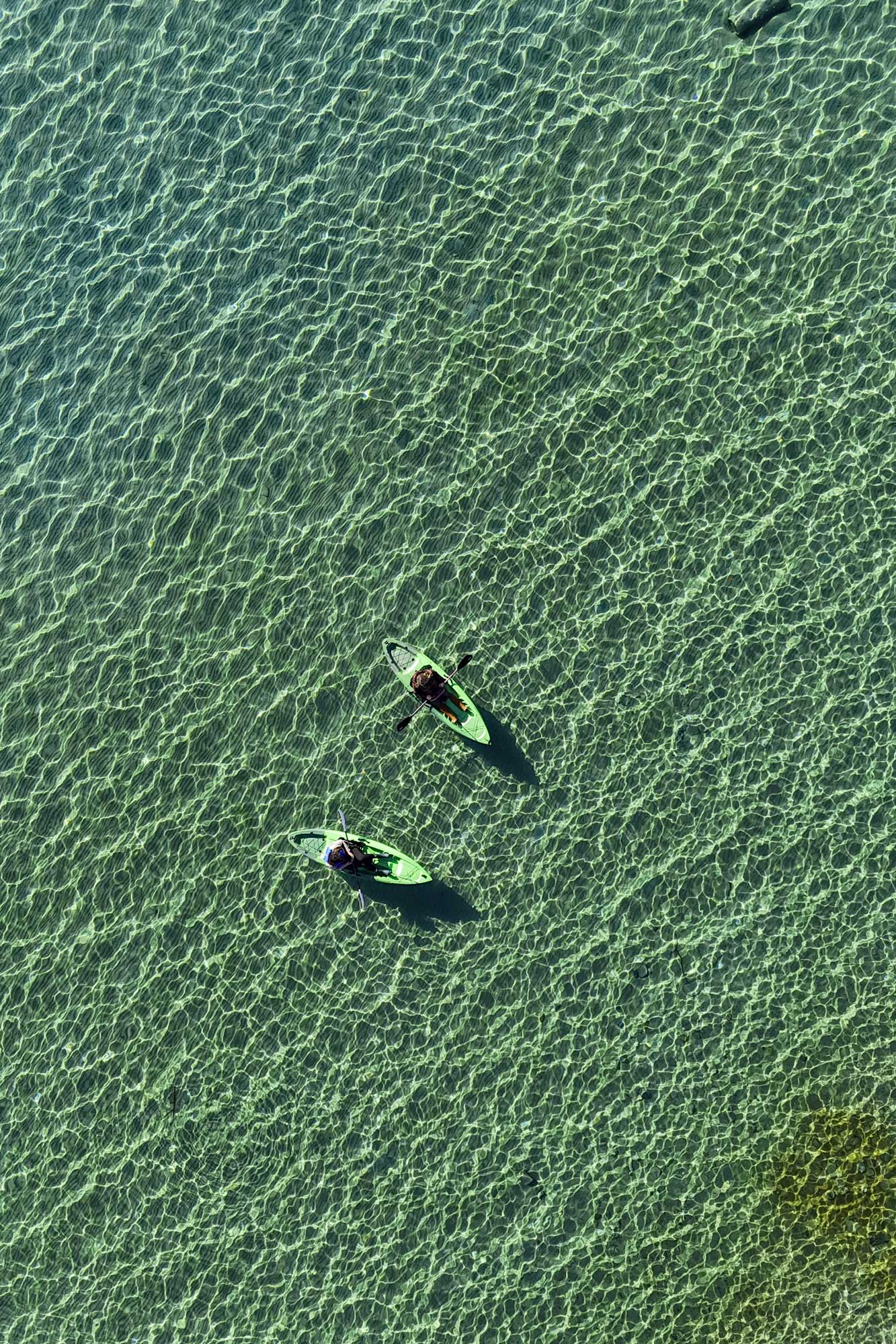 Kayaks on water