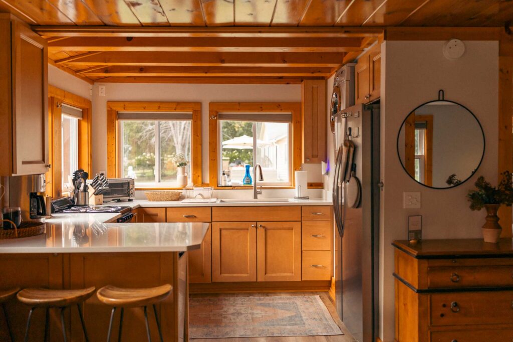 Cedar Cabin Kitchen Water Camp
